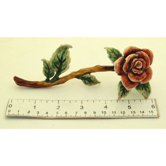 PICTURE/MEMO HOLDER-Metal-Rose-Clip Attached-Desk Accessory-Shelf Decor-6 IN - Picture 9 of 9